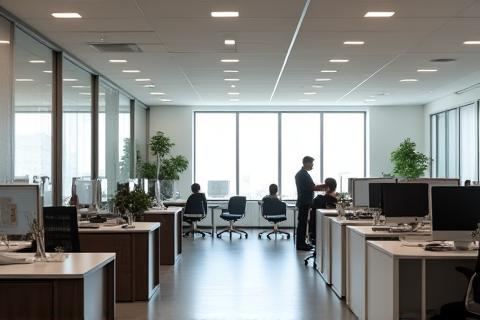 View of the modern EMS office interior